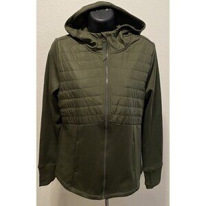 Avia Womens Size Small (4-6)  Lightweight Jacket Green Full Zip Hooded